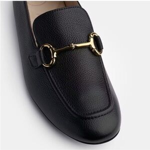 Paul Green Black Loafers with Gold Accent